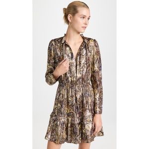 BA&SH Capi Metallic Mini Dress EUC